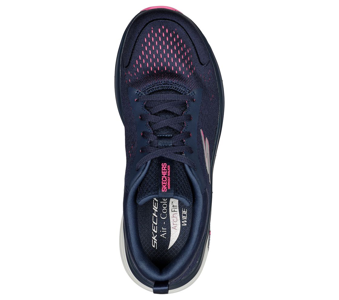 Skechers Women's 124933/NVHP GO WALK Workout Walker - Outpace Trainers Navy Hot Pink