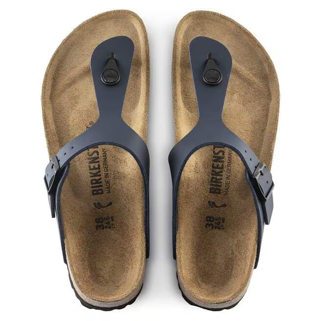 Birkenstock Women's Gizeh Birko-Flor Regular Fit Sandals Blue