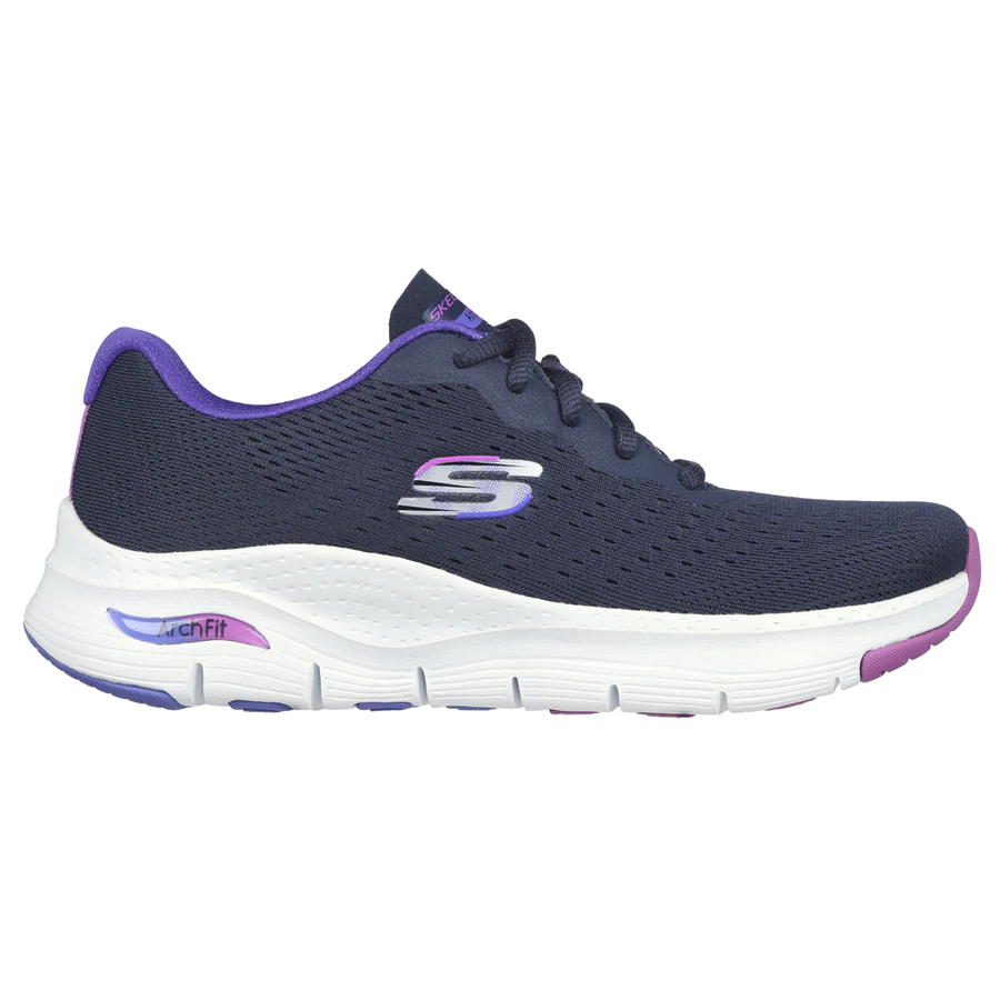 Skechers Women s 149722 Arch Fit Infinity Cool Trainers Navy Purple Shoe Gallery Ltd