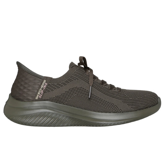 Skechers Women's 150447/OLV Slip-ins: Ultra Flex 3.0 - Pure Color Trainers Olive Green
