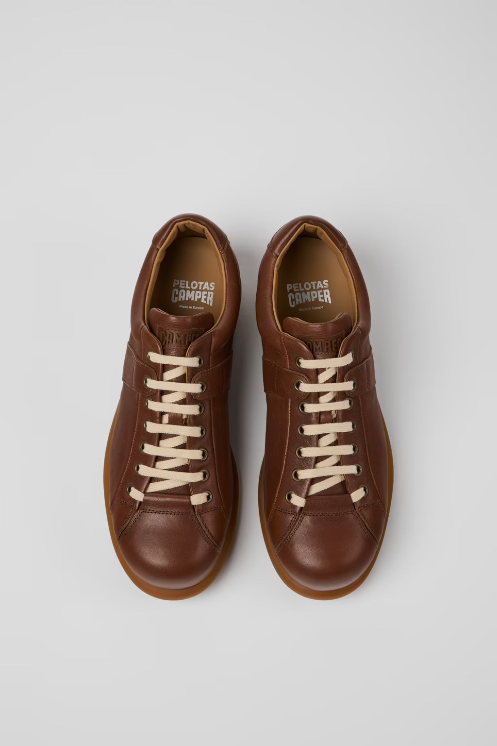 Camper Men's 17408 Pelotas Ariel Leather Sneakers Brown