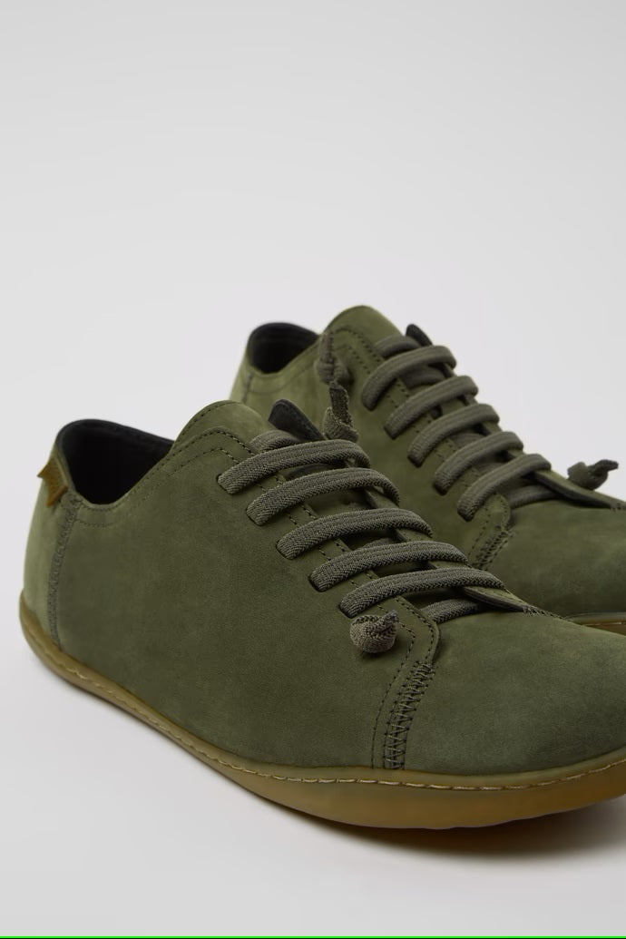 Camper Men's 17665 Peu Cami Nubuck Leather Sneakers Green