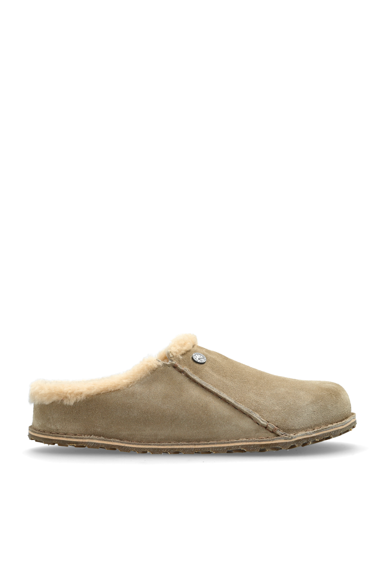 Birkenstock Unisex Zermatt Premium Suede Leather Clog Slippers Taupe