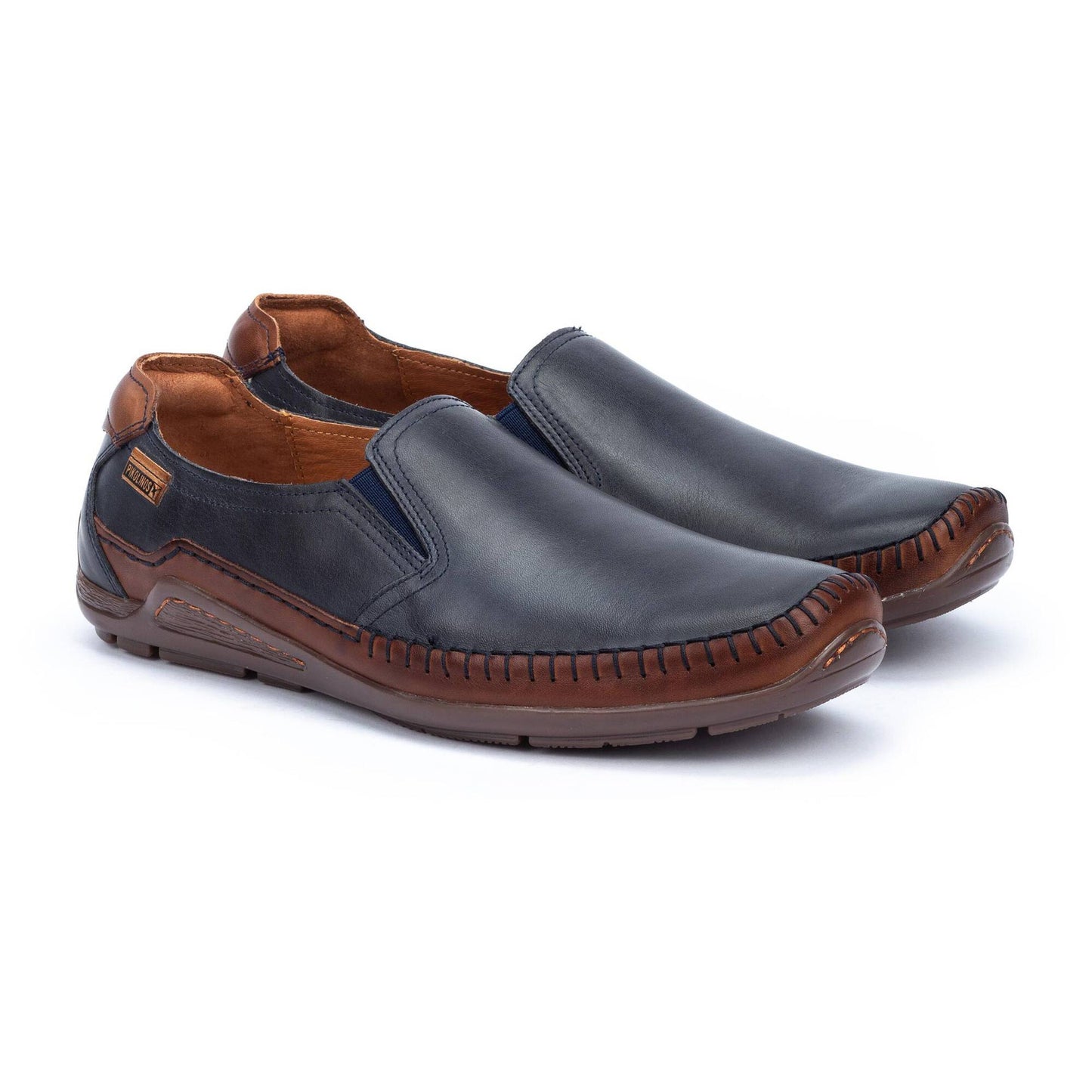 Pikolinos Men's Azores 06H-3128 Leather Moccasin Shoes Navy Blue