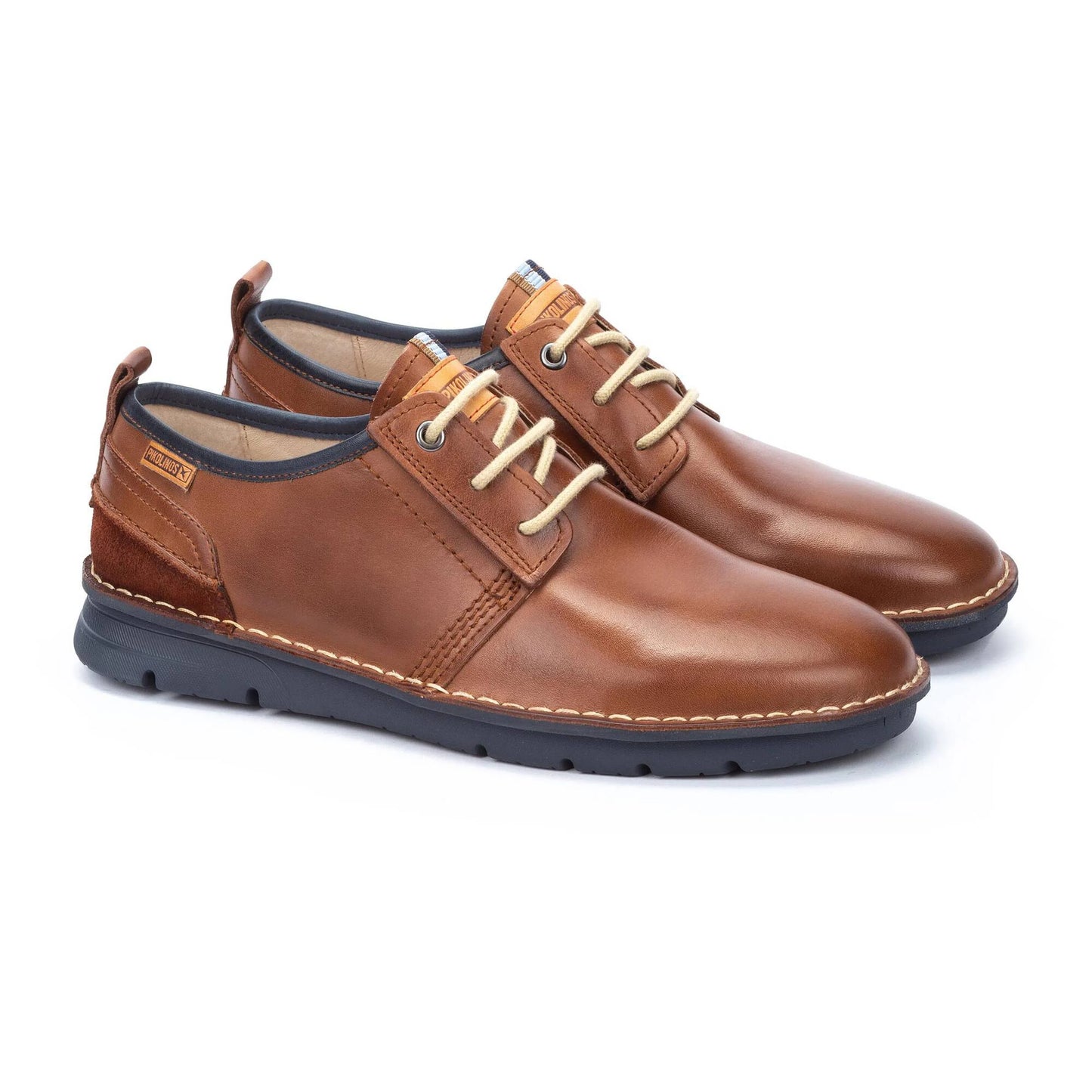 Pikolinos Men's Rivas M3T-4232C1 Leather Lace-Up Shoes Cuero Brown