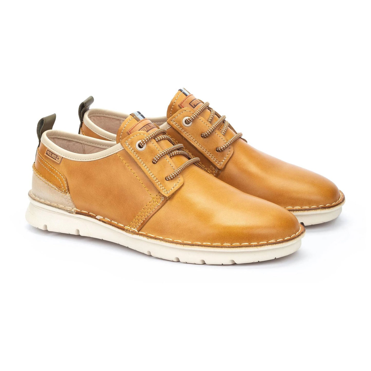 Pikolinos Men's Rivas M3T-4232C1 Leather Lace-Up Shoes Cheddar Yellow