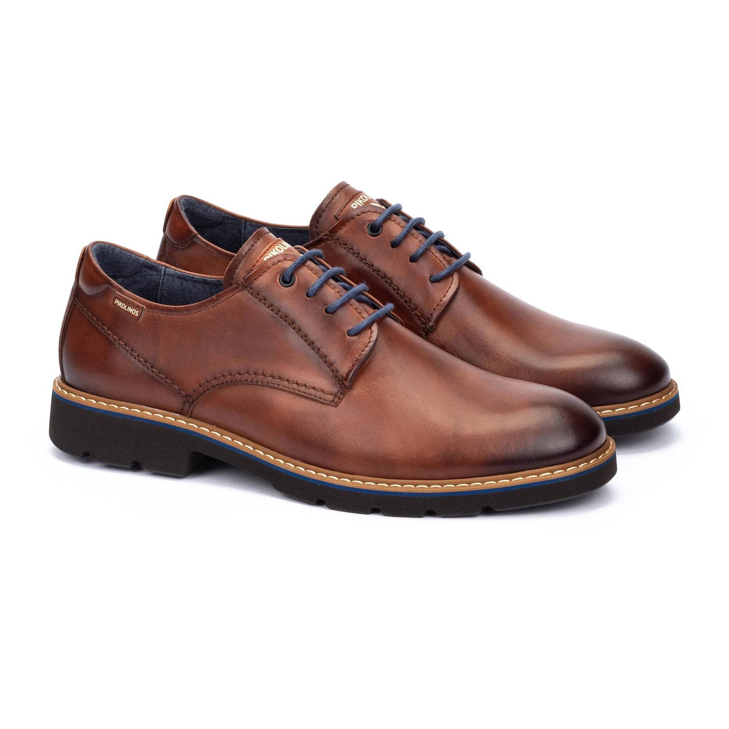 Pikolinos Men's Alarcon M7D-4289 Leather Lace-Up Shoes Cuero Brown