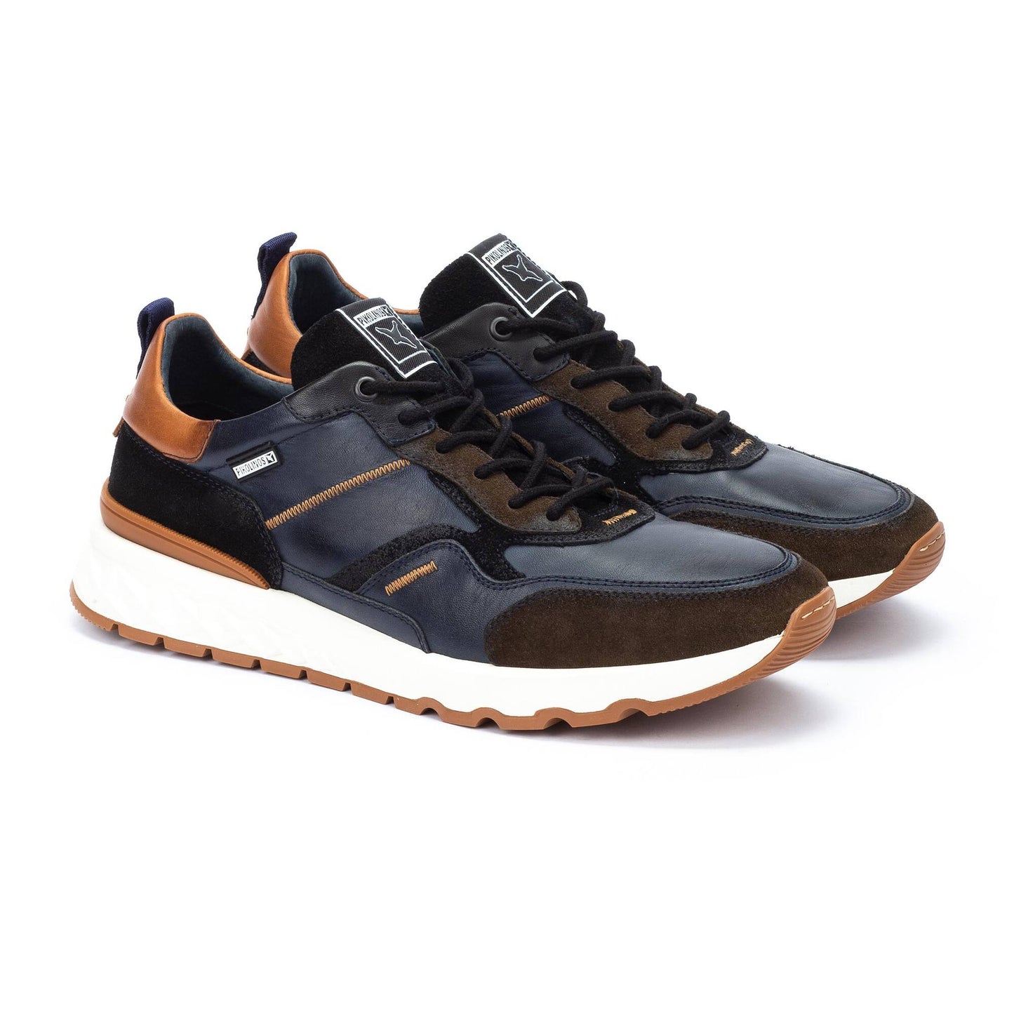 Pikolinos Men's Aranda M8R-8374C1 Leather Lace-Up Sneakers Blue
