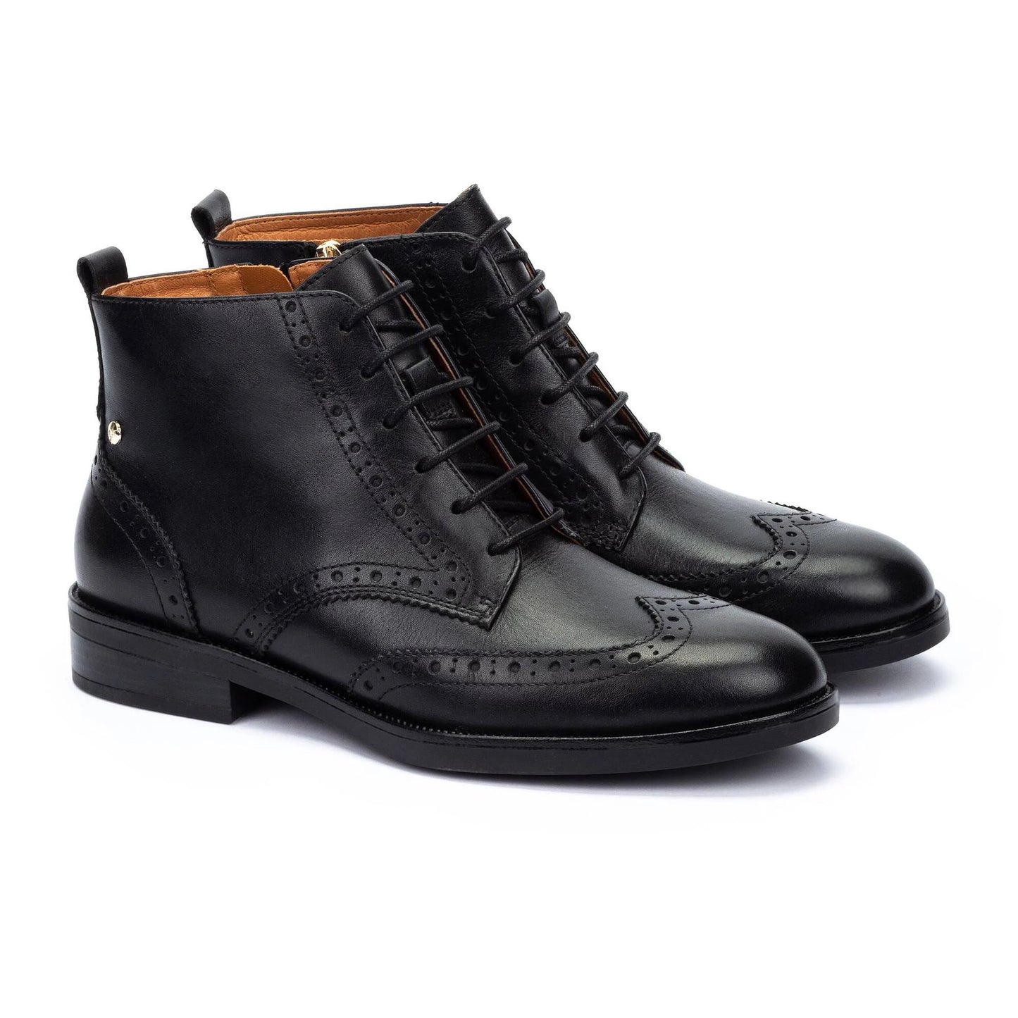 Pikolinos Women's Puertollano W3C-8856 Leather Flat Ankle Boots Black
