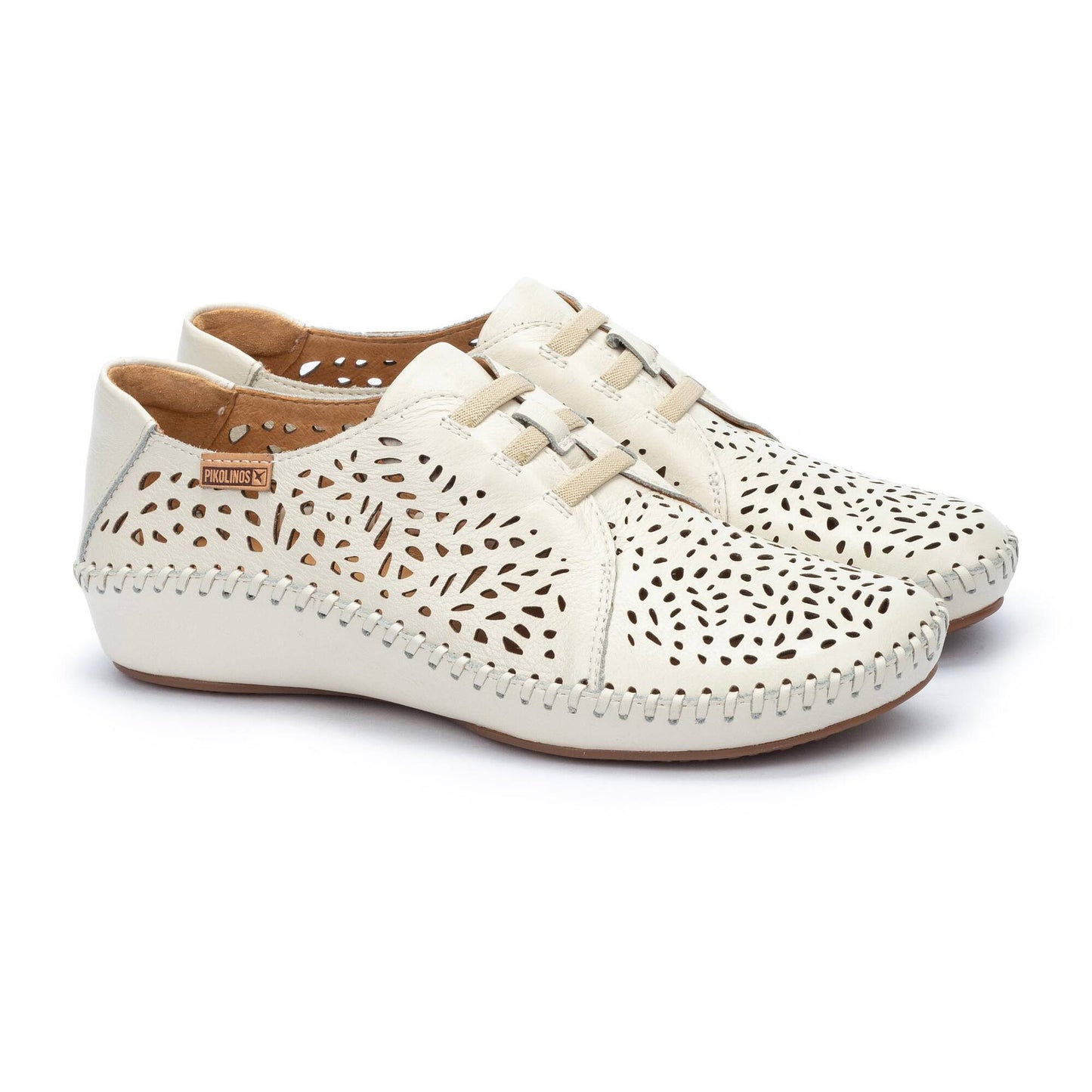 Pikolinos Women's P. Vallarta 655-4783 Leather Shoes Nata White