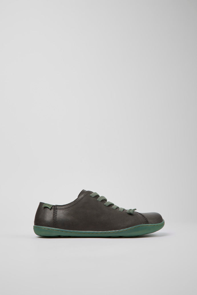 Camper Women's 20848 Peu Leather Lace-Up Casual Shoes Grey