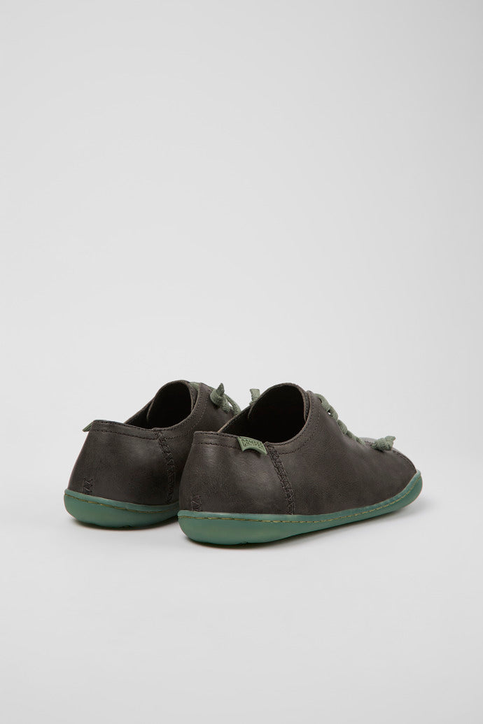 Camper Women's 20848 Peu Leather Lace-Up Casual Shoes Grey