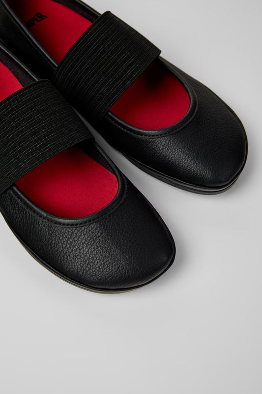 Camper Women's 21595-242 Right Nina Leather Ballerina Shoes Black