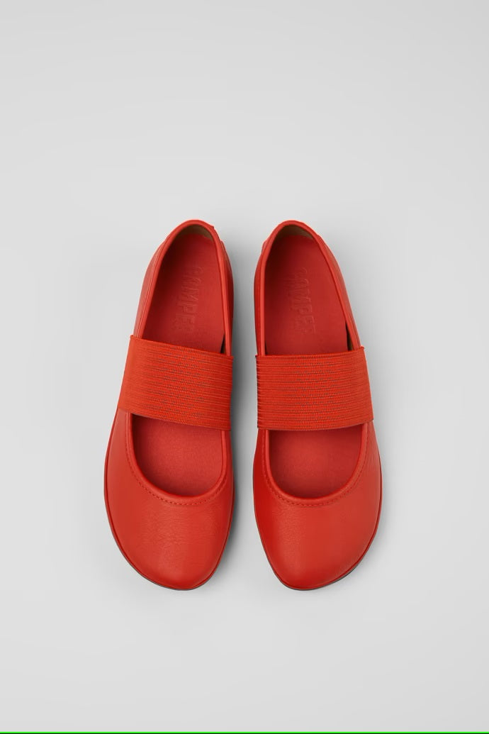 Camper Women's 21595 Right Leather Ballerina Shoes Red