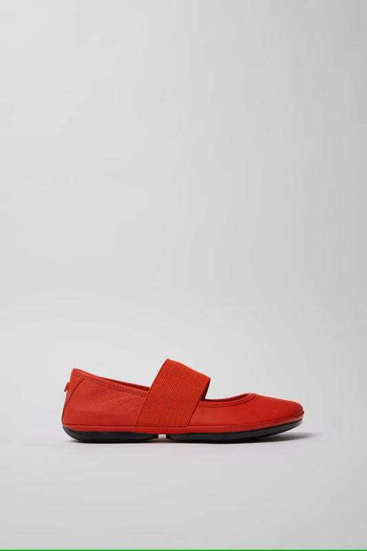 Camper Women's 21595 Right Leather Ballerina Shoes Red