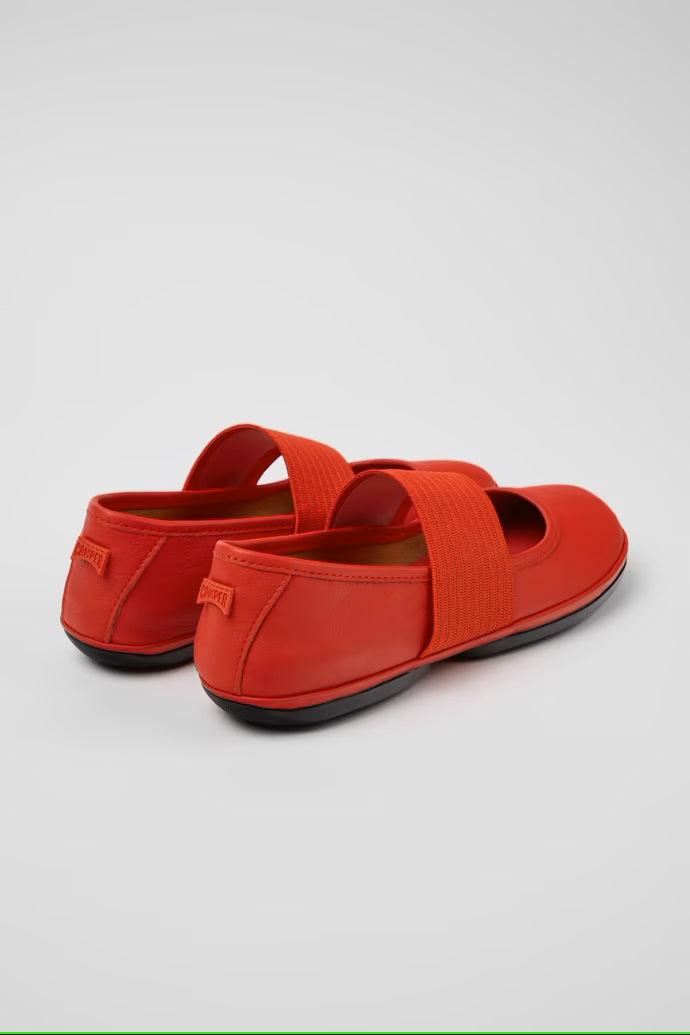 Camper Women's 21595 Right Leather Ballerina Shoes Red