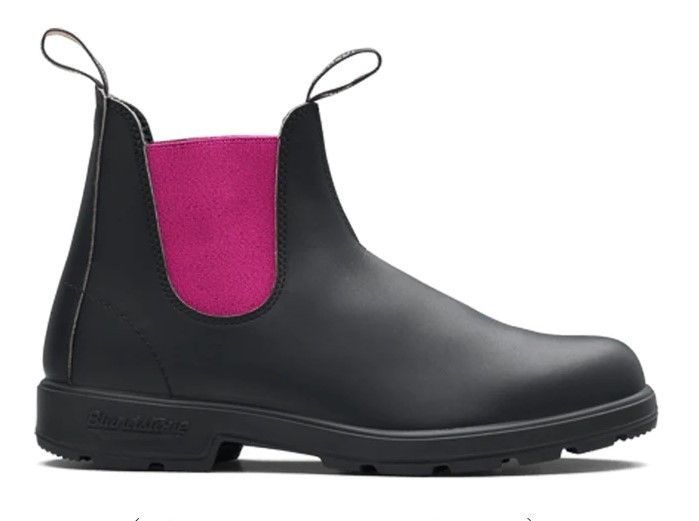 Blundstone Unisex 2208 Leather Chelsea Boots Black / Fuschia