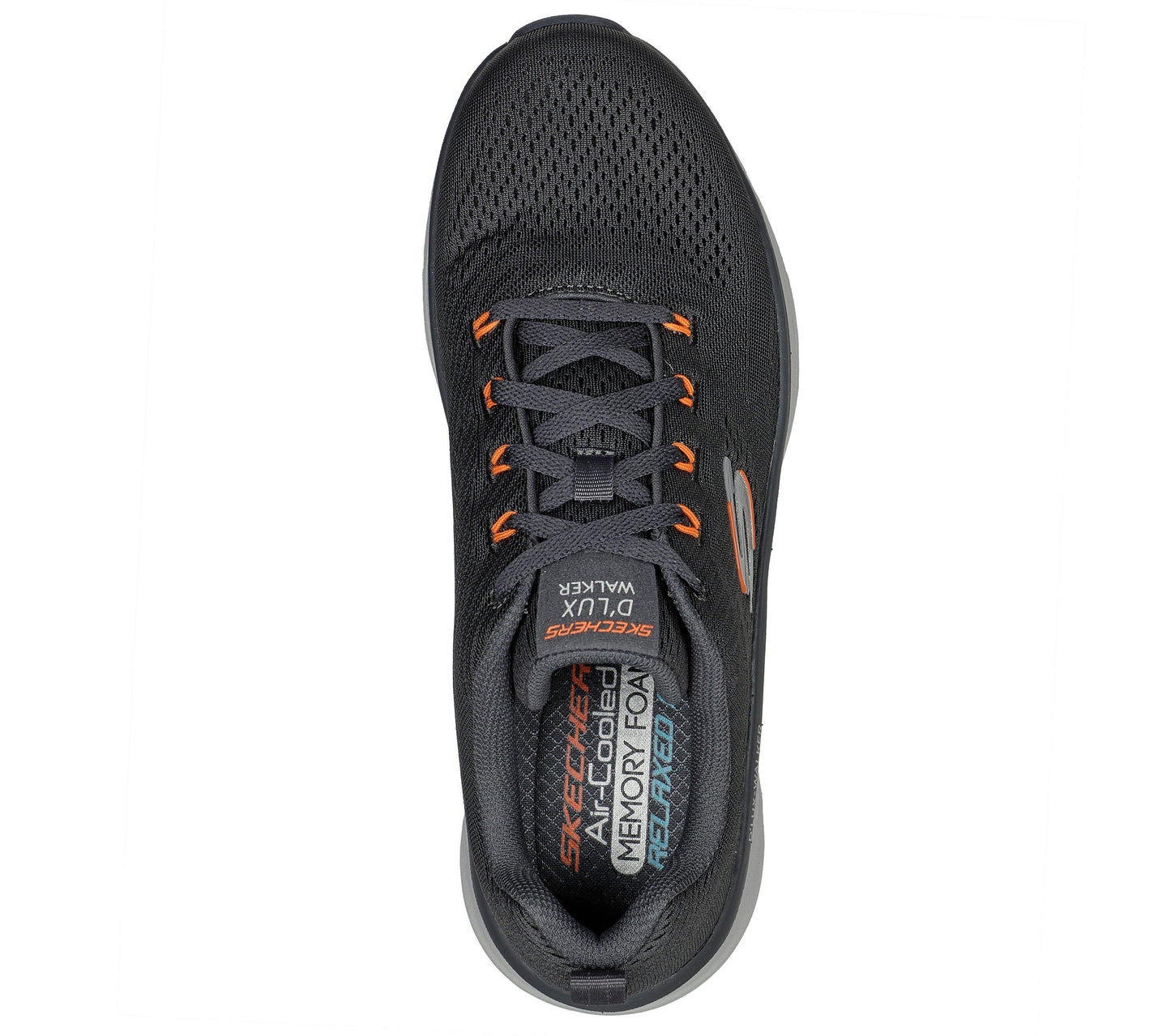 Skechers Men's 232364/CCOR Relaxed Fit: D'Lux Walker - Meerno Trainers Charcoal Orange
