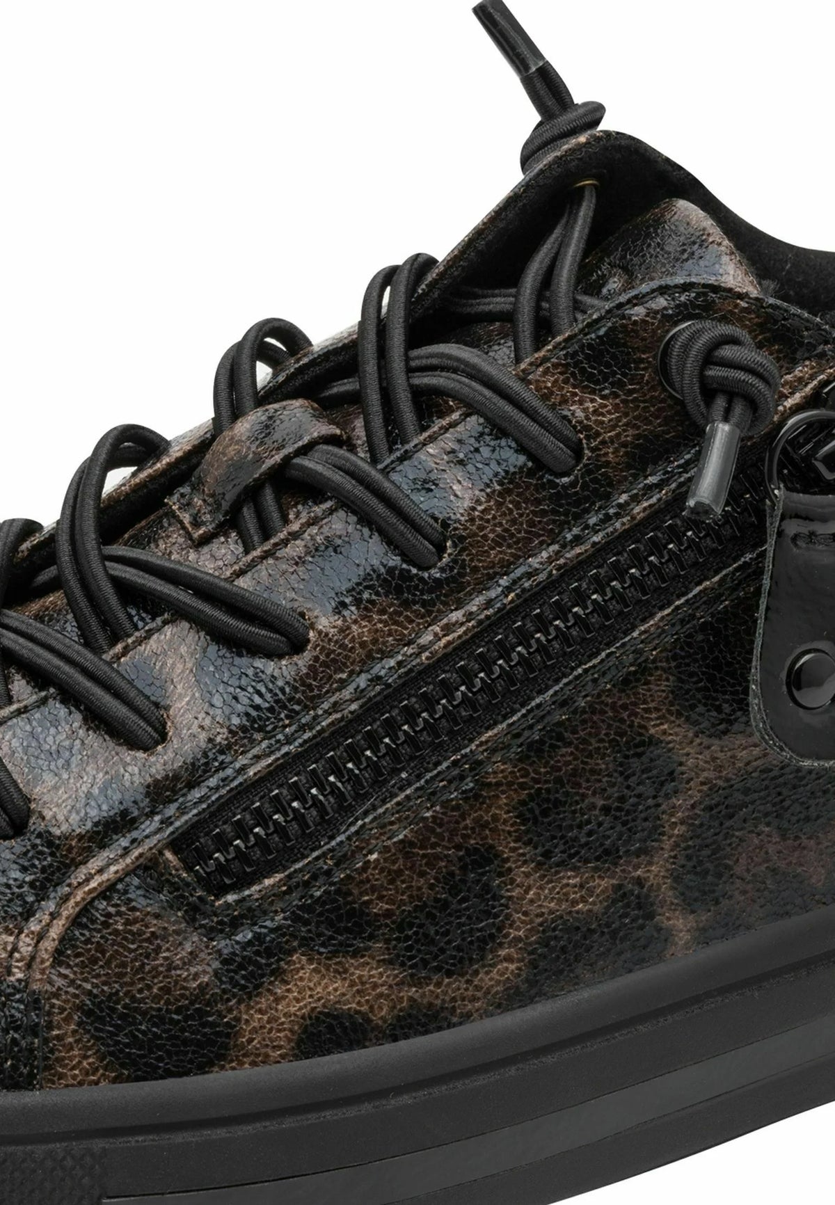 Jana Women's 8-23661-42 Zip Structure Sneakers - Dark Leopard