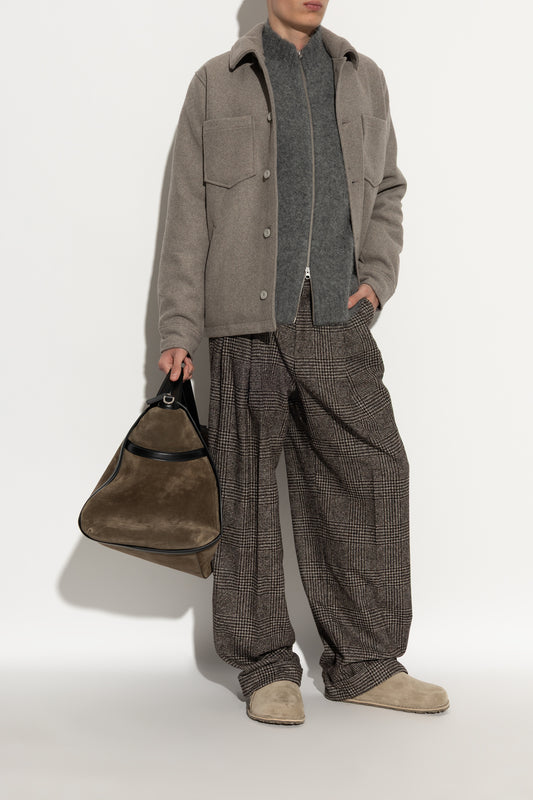 Birkenstock Unisex Zermatt Premium Suede Leather Clog Slippers Taupe