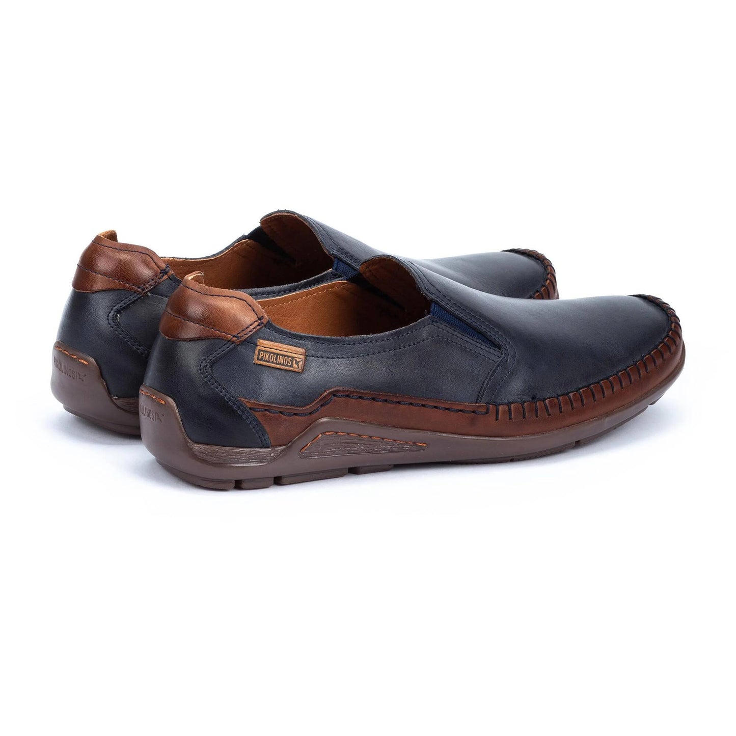 Pikolinos Men's Azores 06H-3128 Leather Moccasin Shoes Navy Blue