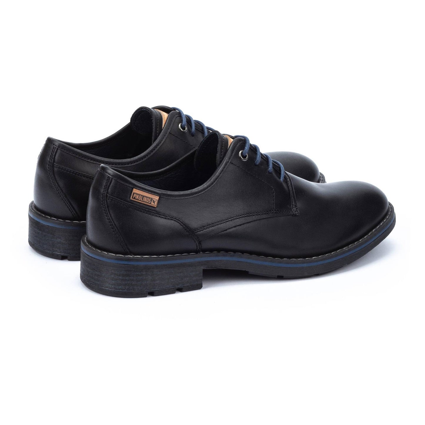 Pikolinos Men's York M2M-4178ST Leather Lace-Up Shoes Black
