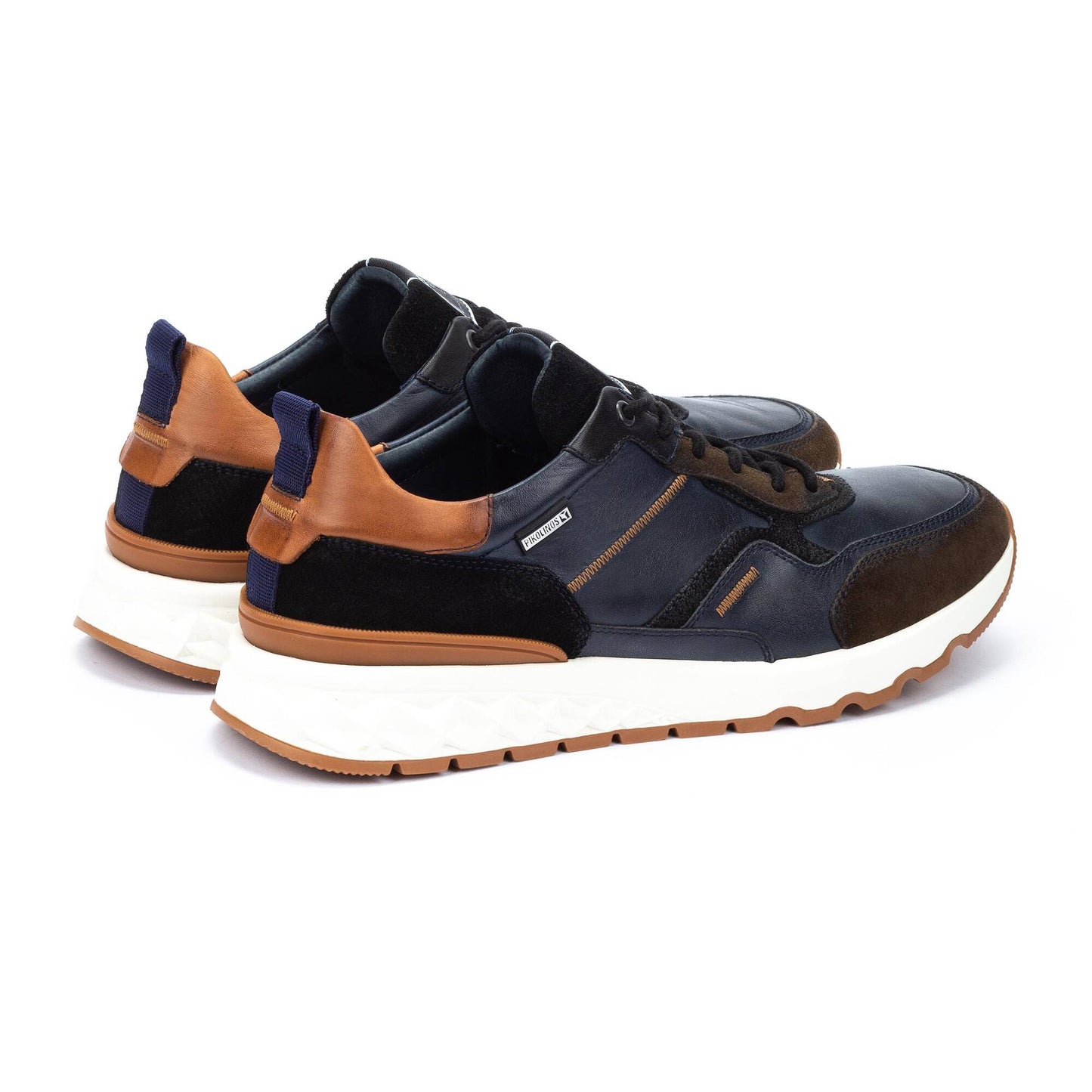 Pikolinos Men's Aranda M8R-8374C1 Leather Lace-Up Sneakers Blue