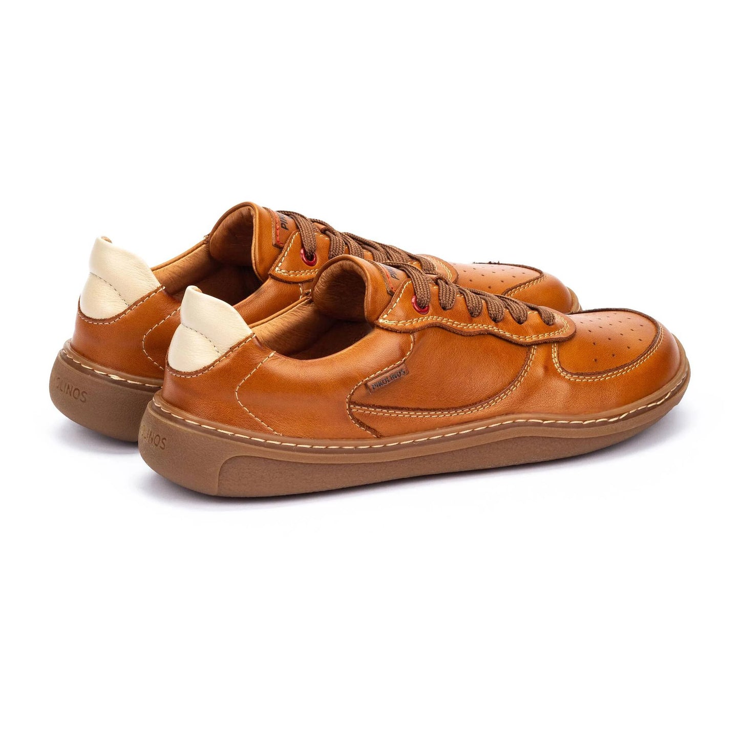 Pikolinos Men's Aranjuez U9F-6363C1 Leather Lace-Up Sneakers Brandy Brown