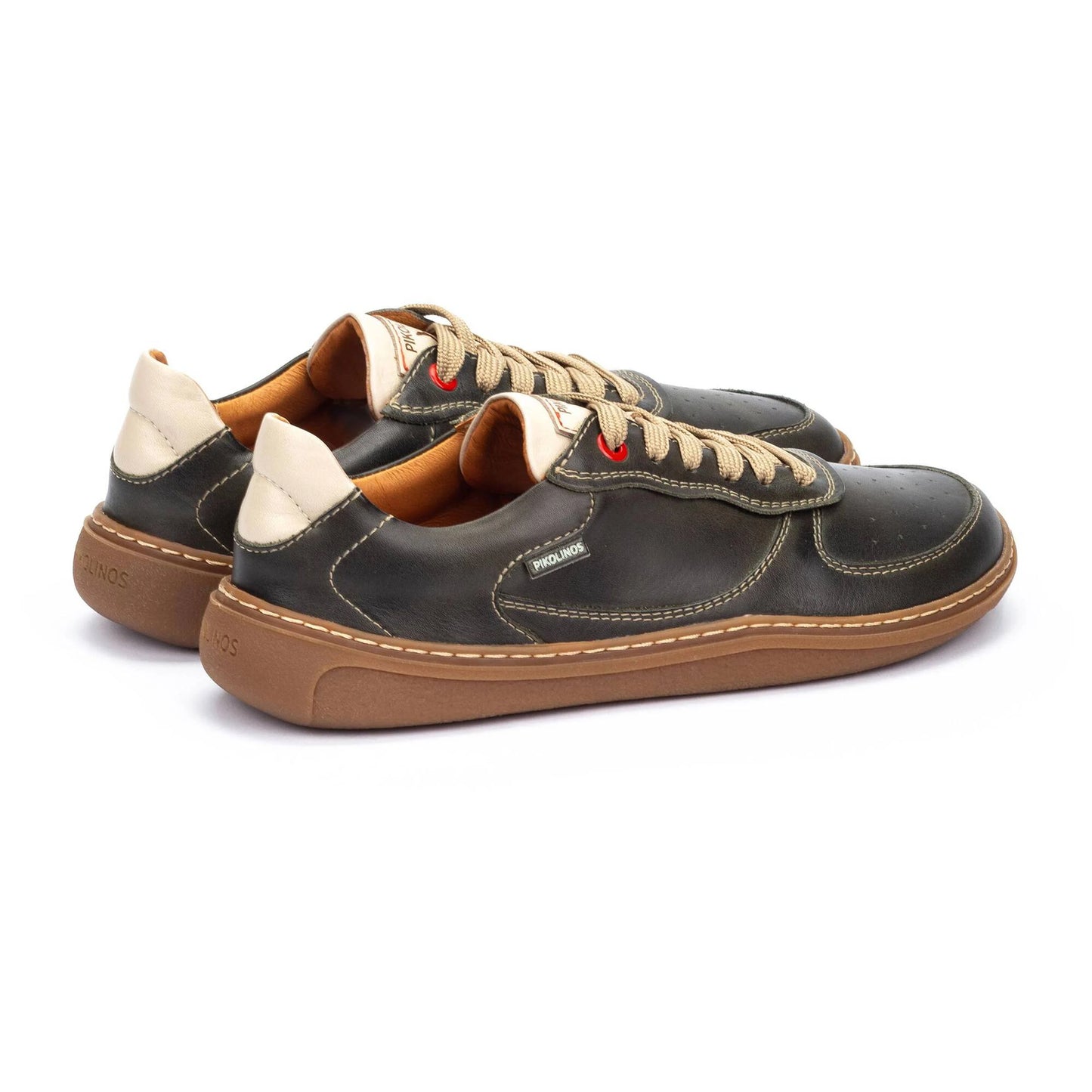 Pikolinos Men's Aranjuez U9F-6363C2 Leather Lace-Up Sneakers Pine Green