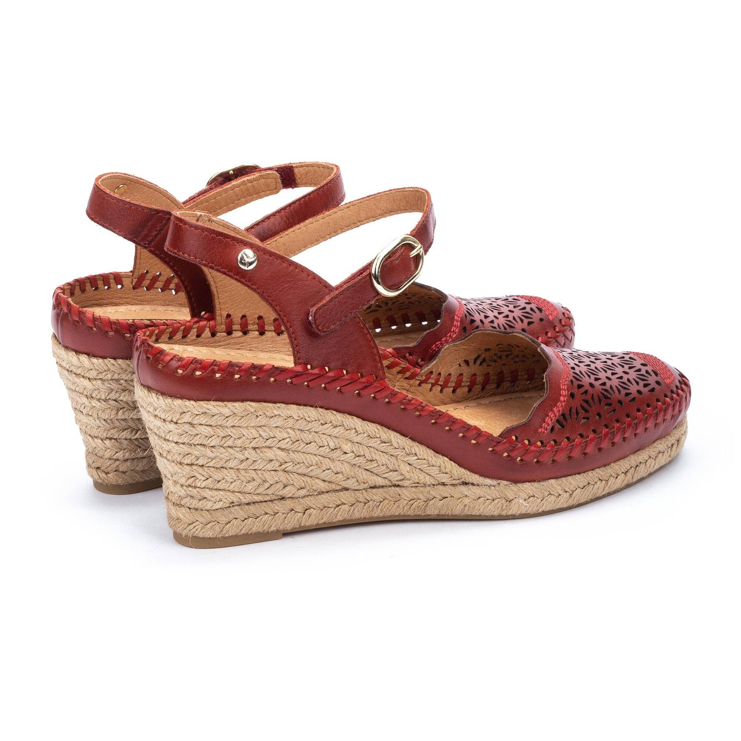 Pikolinos Women's W9Y-1508 Vila Jute Leather Wedge Sandals Sandia
