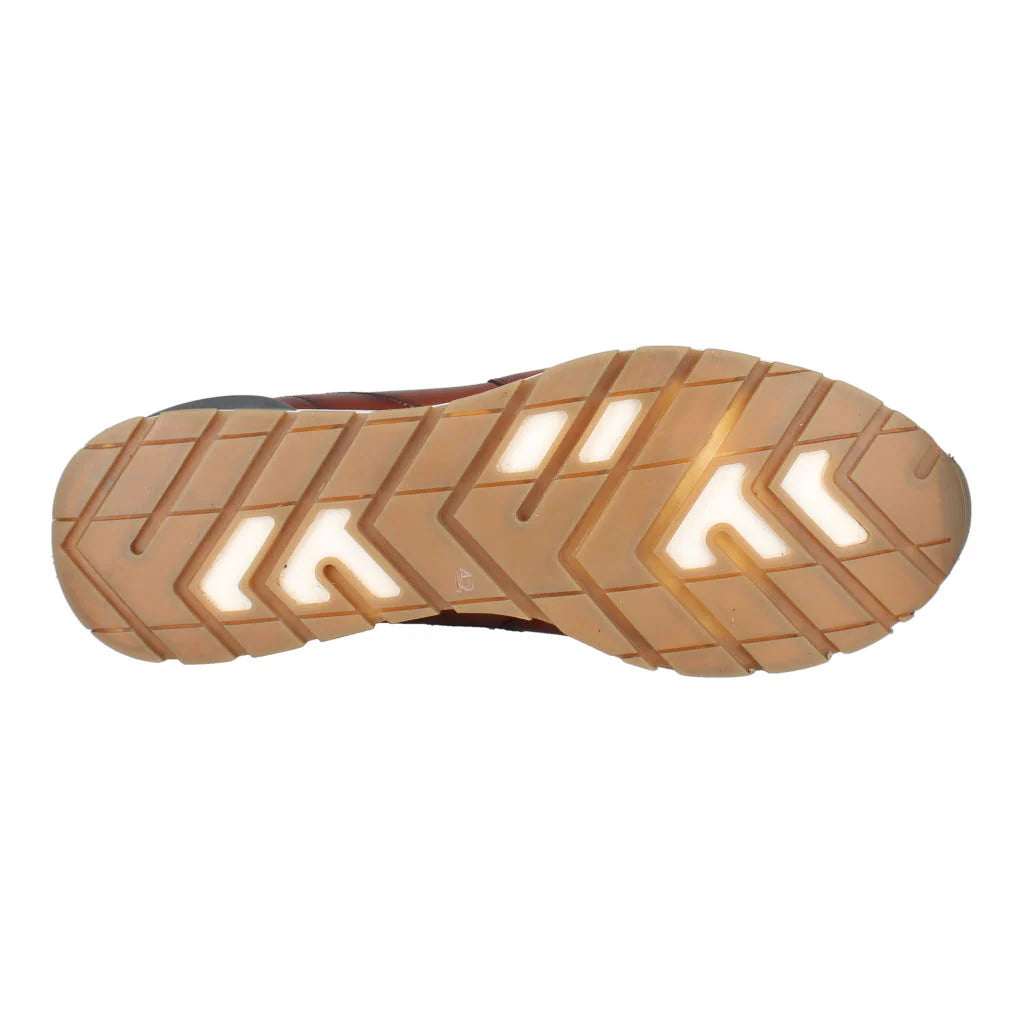 Josef Seibel Men's Carry 01 Leather Casual Sneaker Shoes Cognac Brown