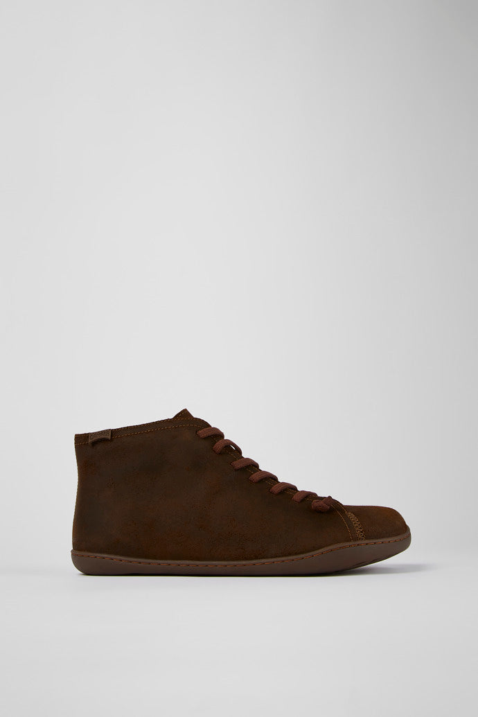 Camper Men's 36411 Peu Nubuck Leather Ankle Boots Cola Brown