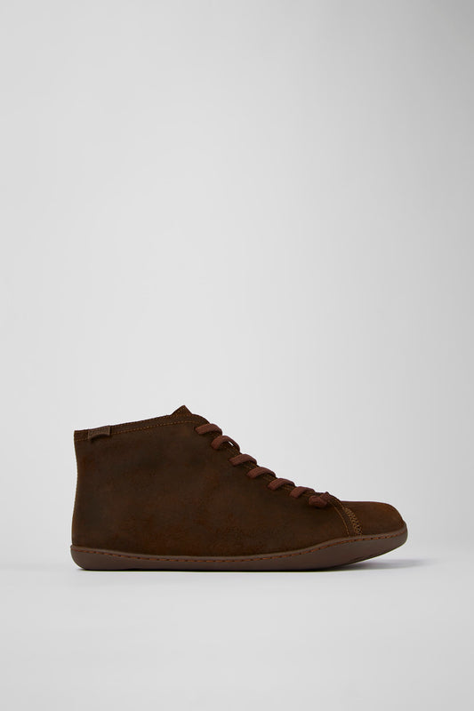 Camper Men's 36411 Peu Nubuck Leather Ankle Boots Cola Brown