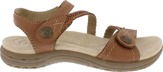 Free Spirit Women's 40564 Malibu Leather Sandals Walnut Brown