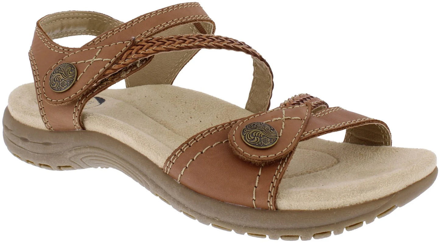 Free Spirit Women's 40564 Malibu Leather Sandals Walnut Brown