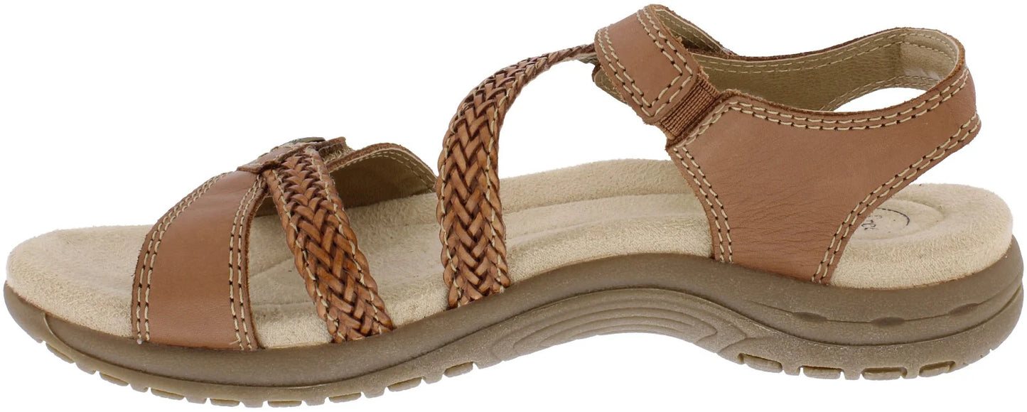 Free Spirit Women's 40564 Malibu Leather Sandals Walnut Brown