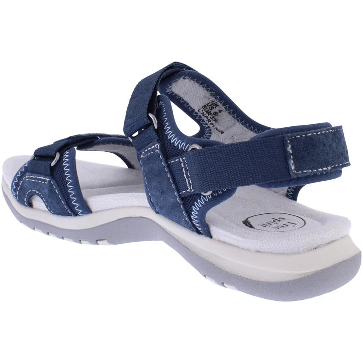 Free Spirit Women's 41063 Ziri Suede Leather Sandals Navy Blue / Multi