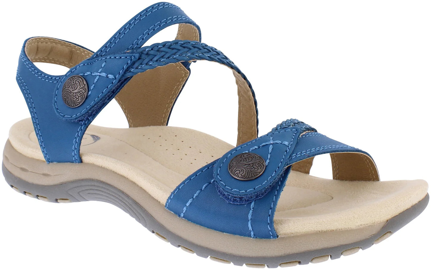 Free Spirit Women's 41070 Malibu Leather Sandals Ocean Blue