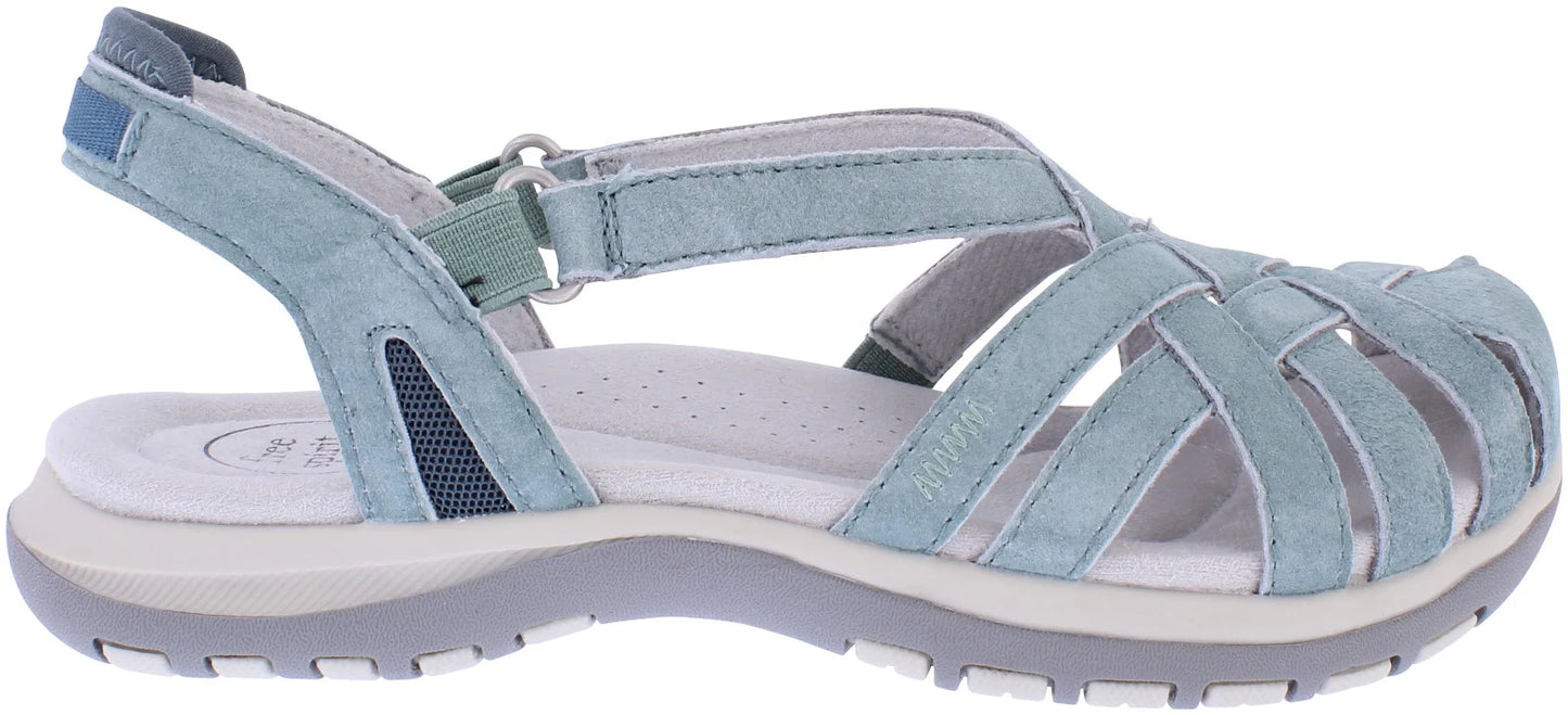 Free Spirit Women's 41089 Alexa Suede Leather Sandals Moroccan Blue