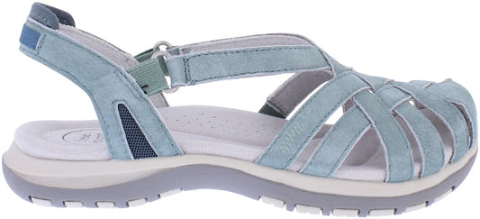 Free Spirit Women's 41089 Alexa Suede Leather Sandals Moroccan Blue