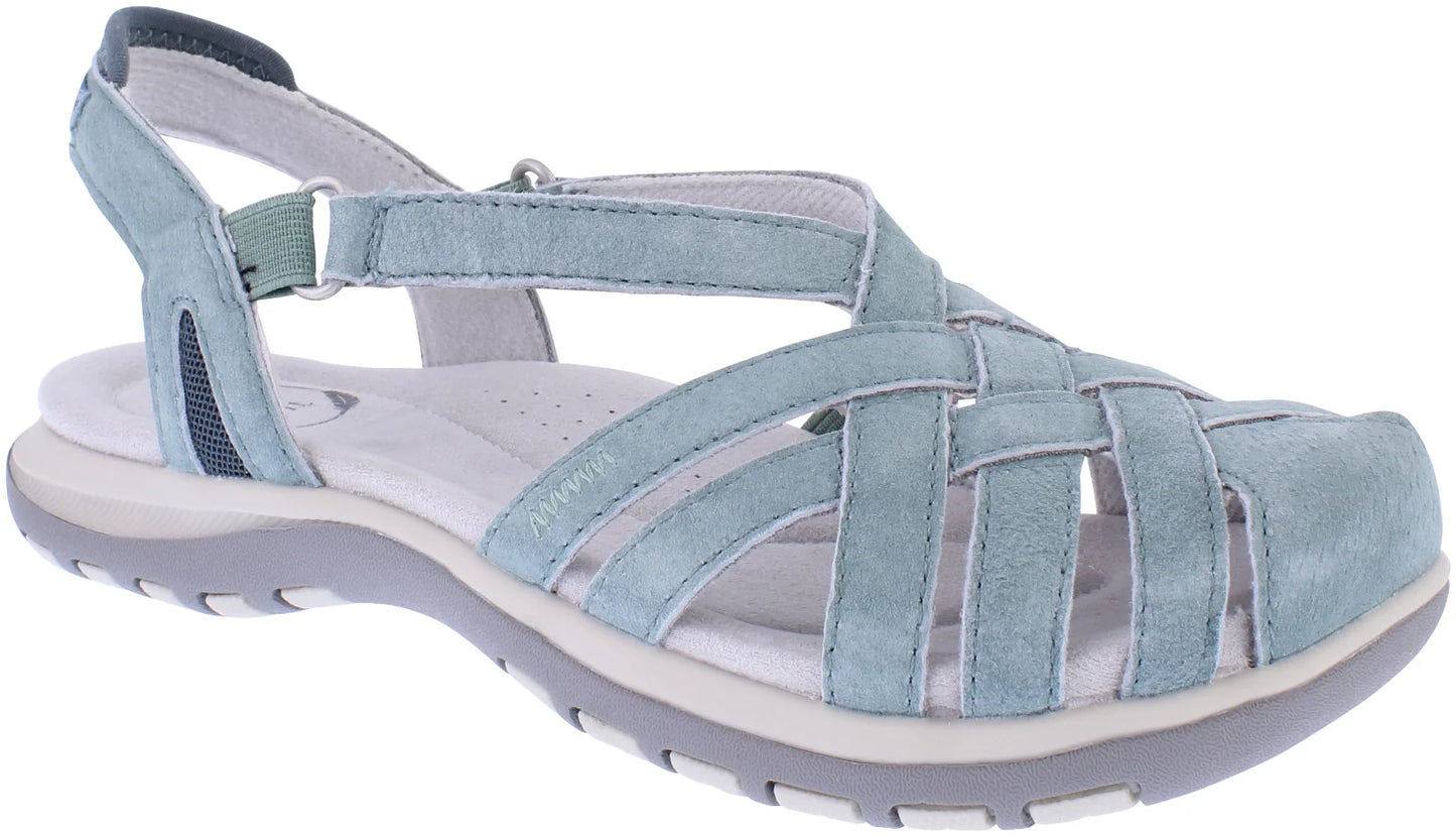 Free Spirit Women's 41089 Alexa Suede Leather Sandals Moroccan Blue
