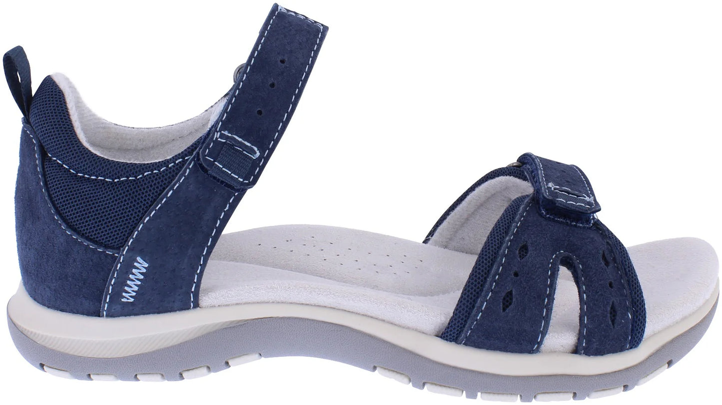 Free Spirit Women's 41152 Savannah Leather Sandals Navy Blue