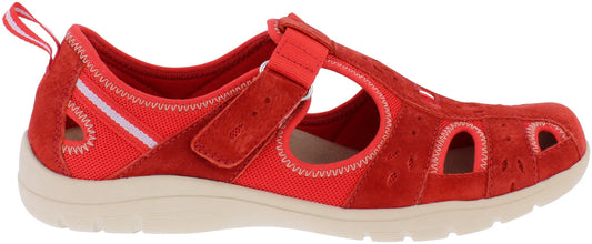 Free Spirit Women's 41320 Cleveland Suede Leather Shoes Fiery Red