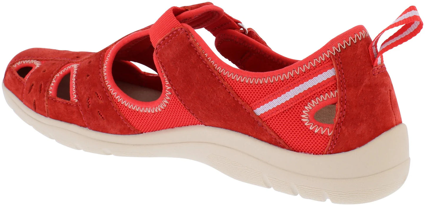 Free Spirit Women's 41320 Cleveland Suede Leather Shoes Fiery Red