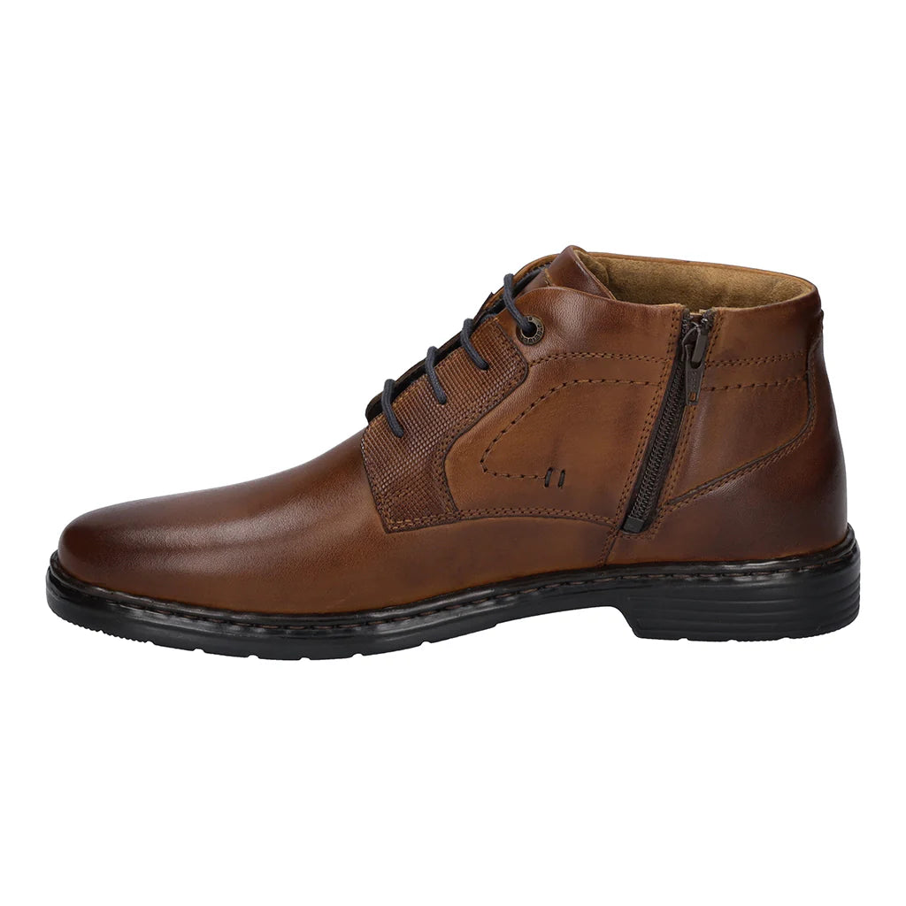 Josef Seibel Men's Alastair 17 Leather Casual Boots Cognac Brown