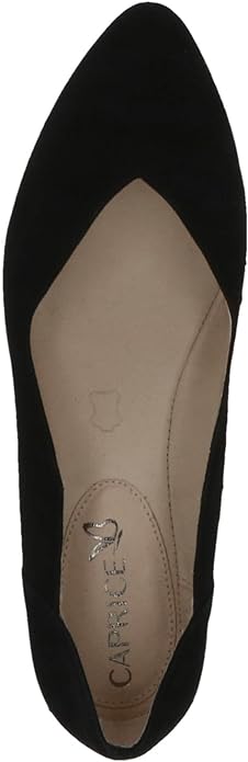 Caprice Women's 9-22200-42 Leather Slip-On Pump Shoes Black Suede