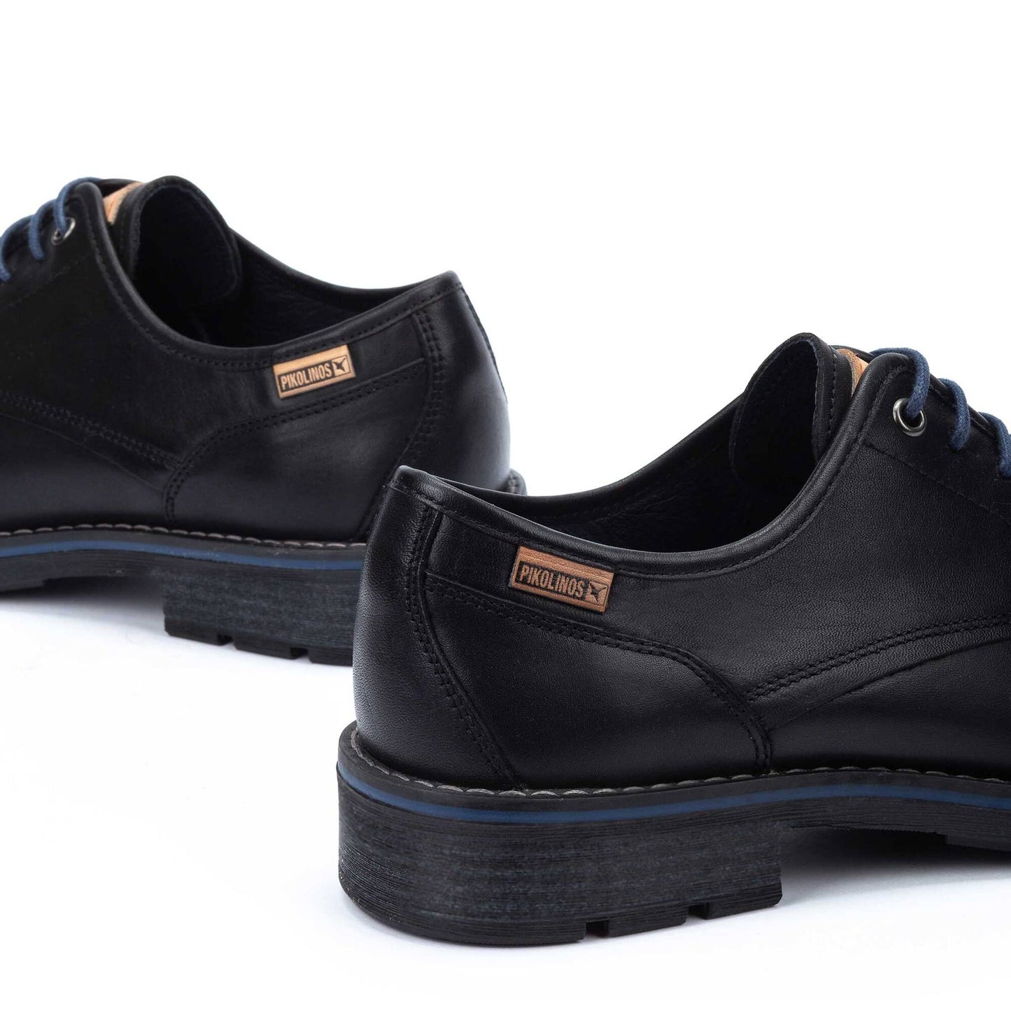 Pikolinos Men's York M2M-4178ST Leather Lace-Up Shoes Black
