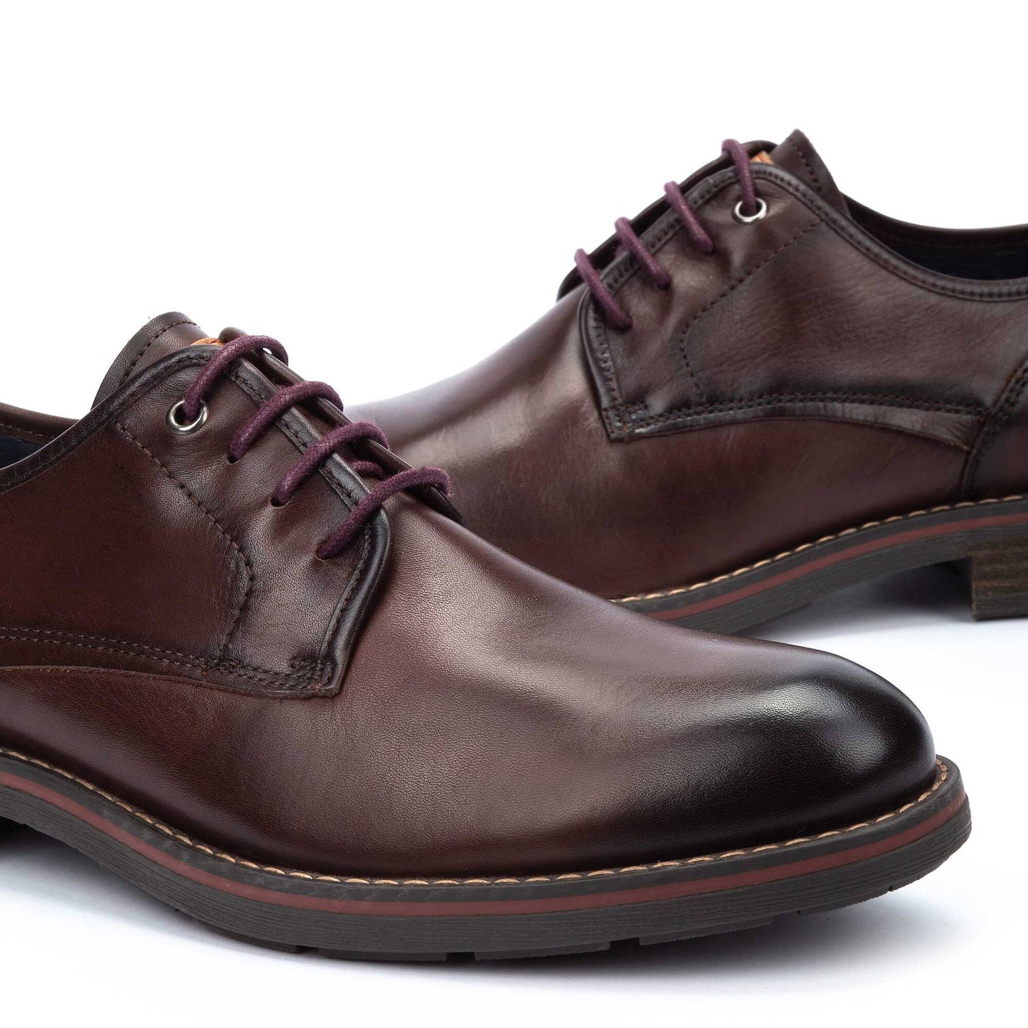 Pikolinos Men's York M2M-4178ST Leather Lace-Up Shoes Olmo Brown