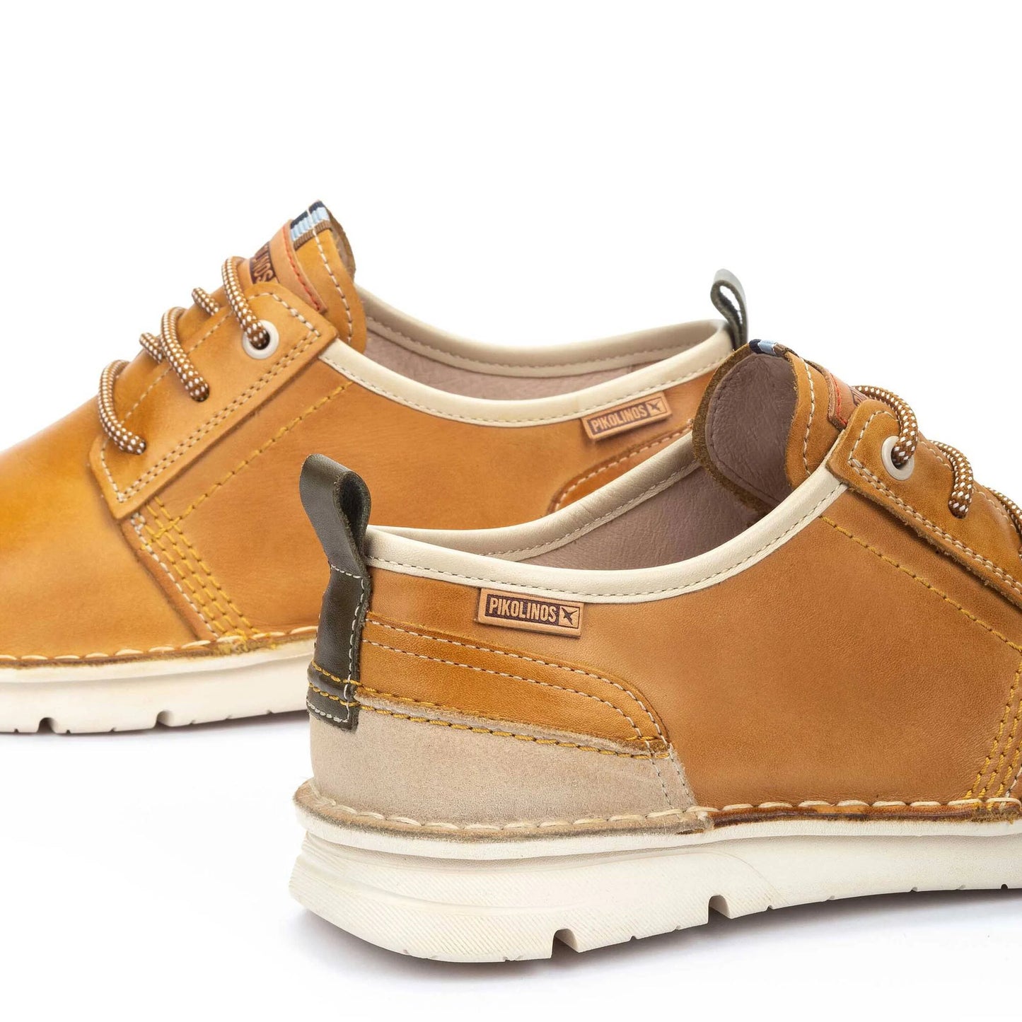 Pikolinos Men's Rivas M3T-4232C1 Leather Lace-Up Shoes Cheddar Yellow