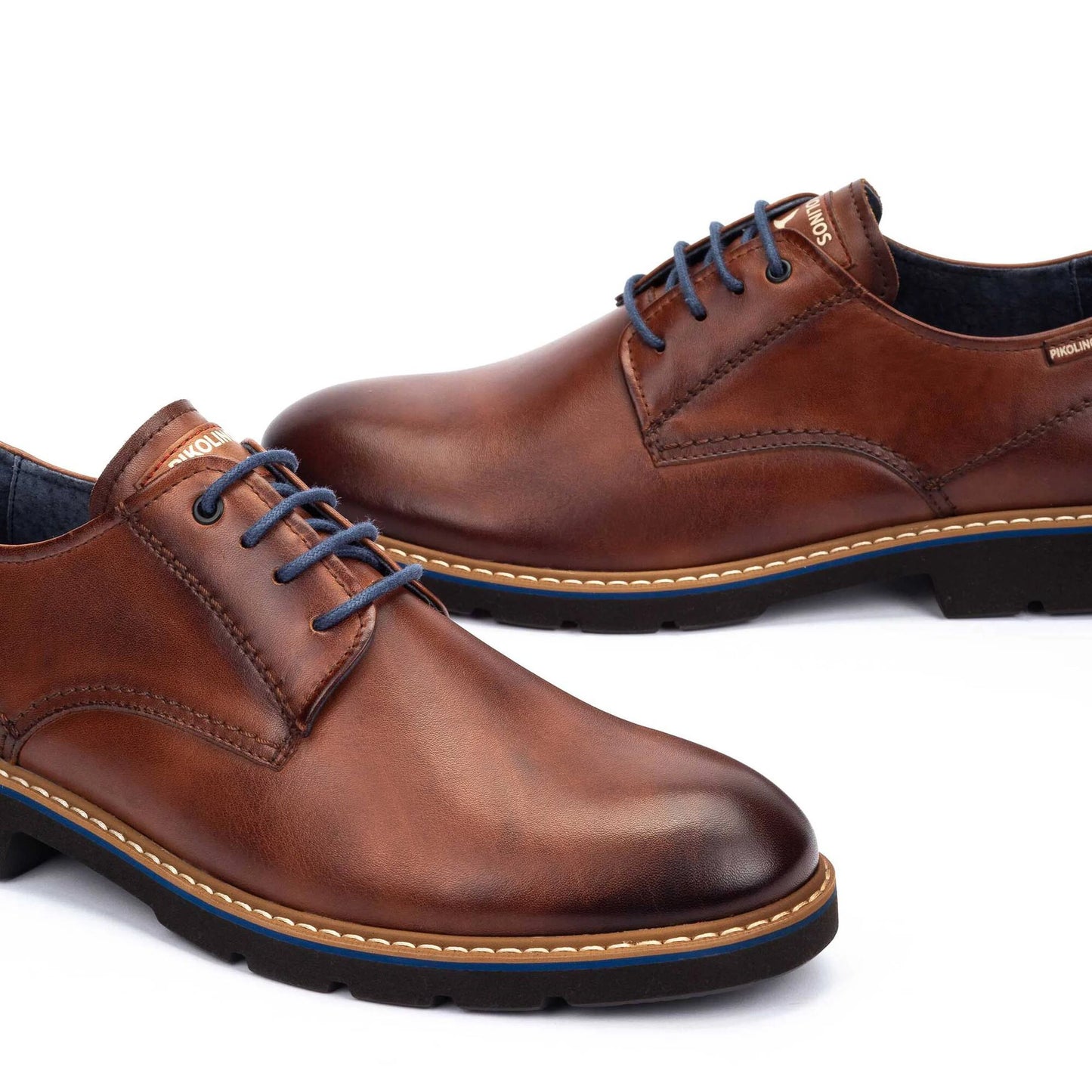 Pikolinos Men's Alarcon M7D-4289 Leather Lace-Up Shoes Cuero Brown